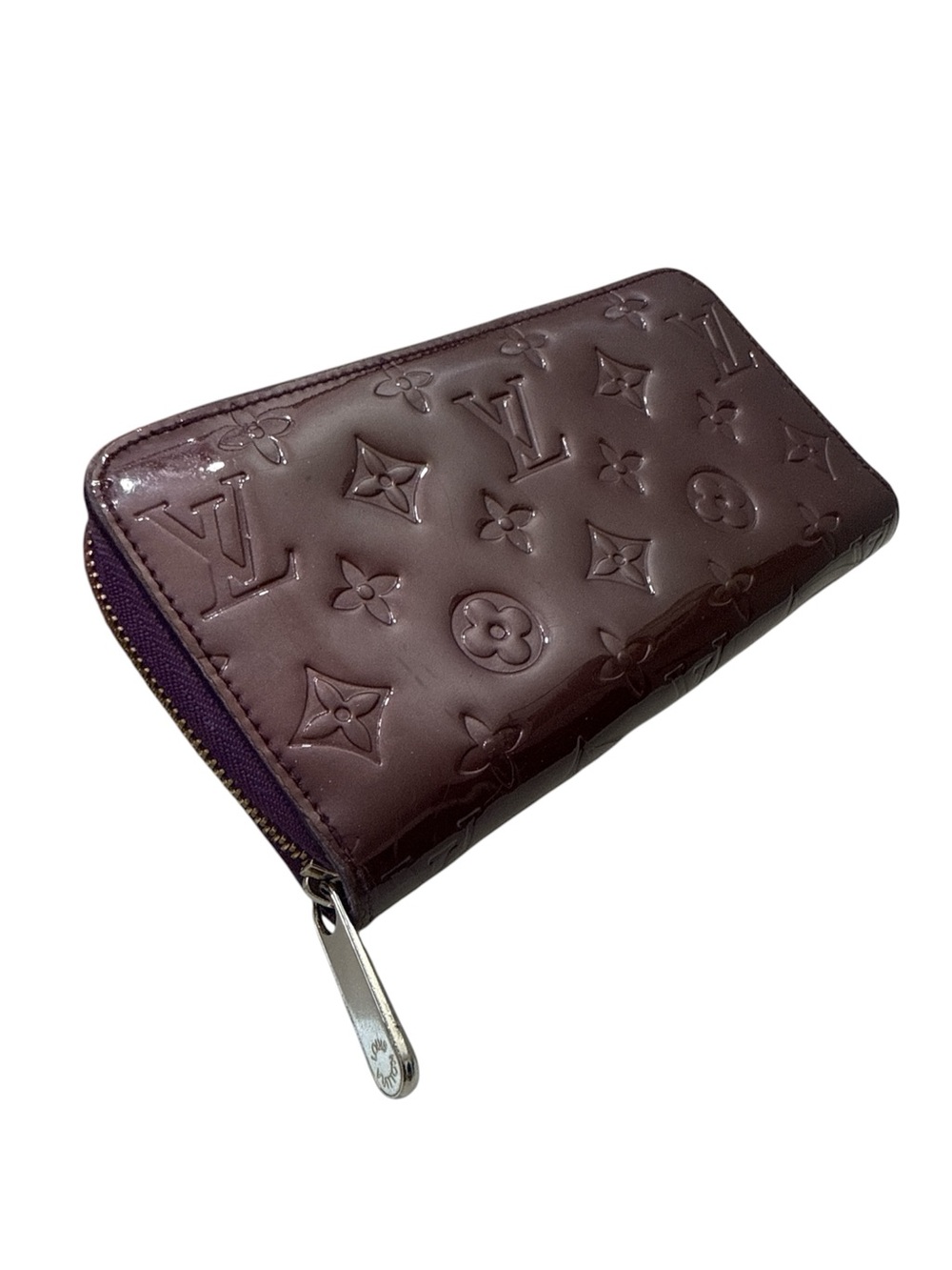 Louis Vuitton Glossy Monogram Vernis Wallet in Plum